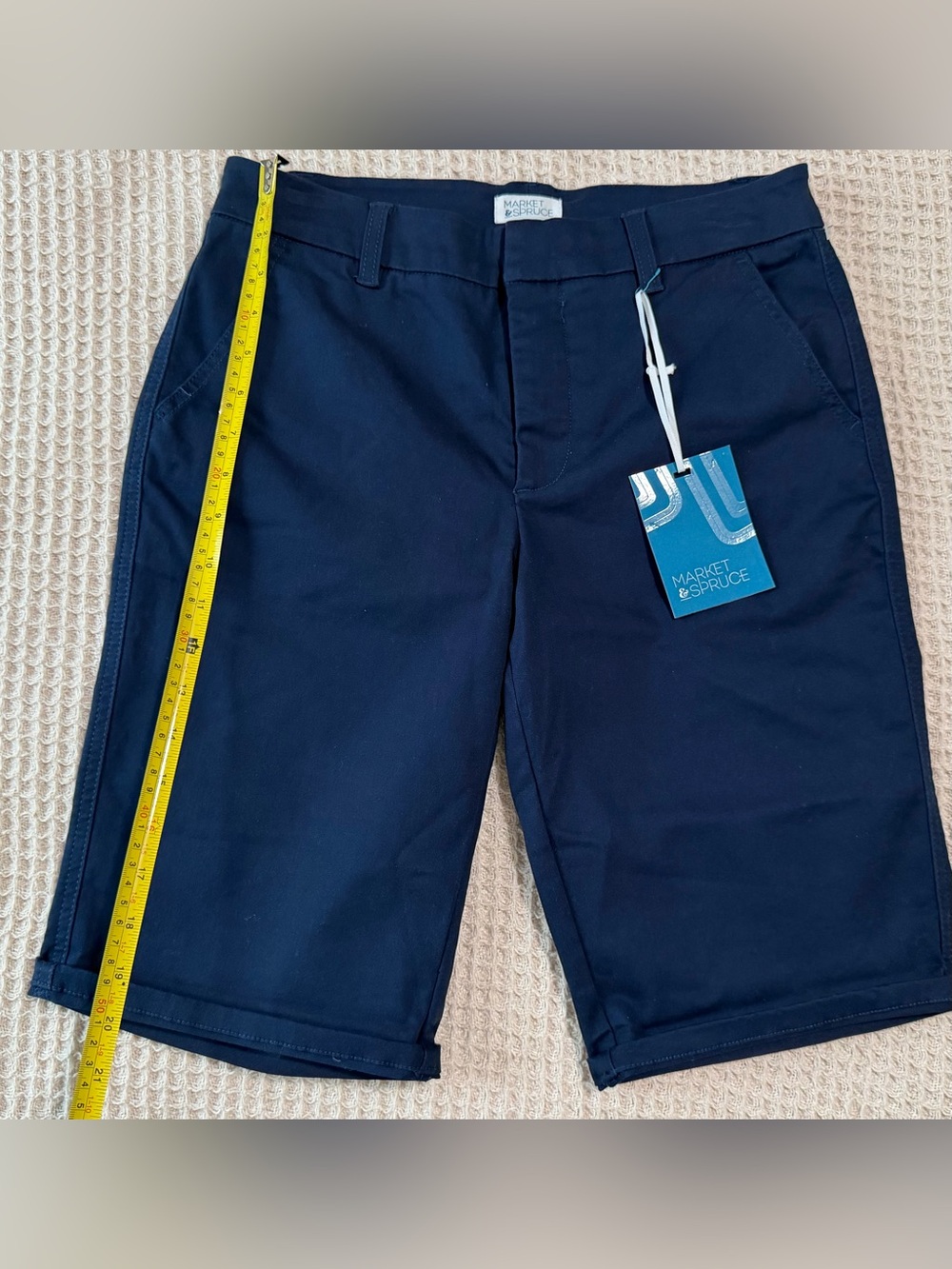 Market & Spruce Women’s Navy Flat Front Shorts